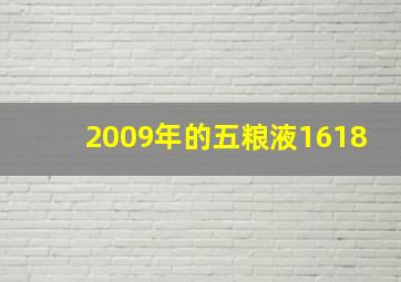 2009年的五粮液1618