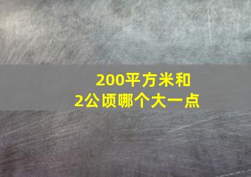 200平方米和2公顷哪个大一点