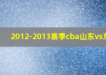 2012-2013赛季cba山东vs东莞