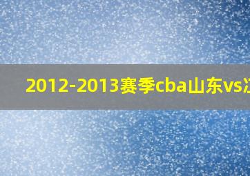 2012-2013赛季cba山东vs冮苏