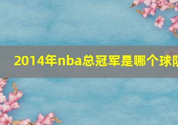 2014年nba总冠军是哪个球队