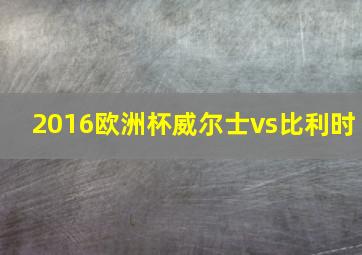 2016欧洲杯威尔士vs比利时