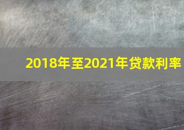 2018年至2021年贷款利率