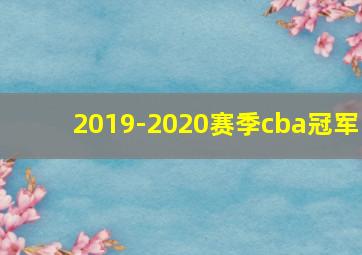 2019-2020赛季cba冠军