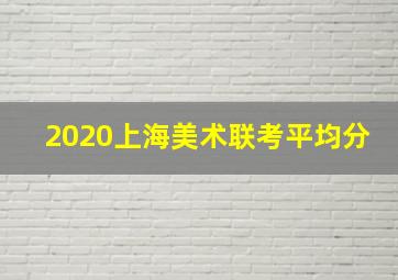 2020上海美术联考平均分