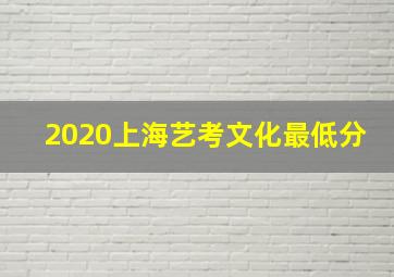 2020上海艺考文化最低分