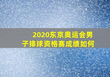 2020东京奥运会男子排球资格赛成绩如何