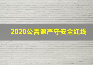 2020公需课严守安全红线