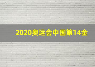 2020奥运会中国第14金