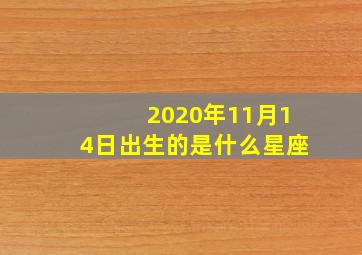 2020年11月14日出生的是什么星座