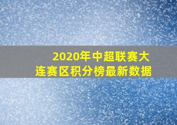 2020年中超联赛大连赛区积分榜最新数据