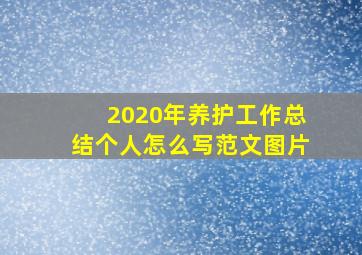 2020年养护工作总结个人怎么写范文图片