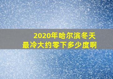 2020年哈尔滨冬天最冷大约零下多少度啊