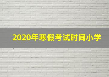 2020年寒假考试时间小学