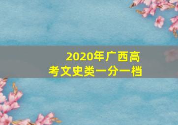 2020年广西高考文史类一分一档