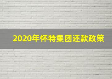 2020年怀特集团还款政策