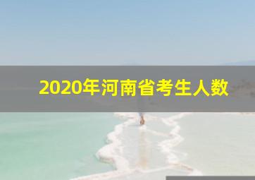 2020年河南省考生人数