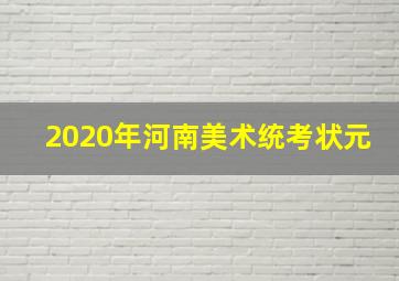 2020年河南美术统考状元