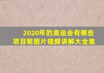 2020年的奥运会有哪些项目呢图片视频讲解大全集