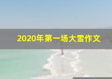 2020年第一场大雪作文