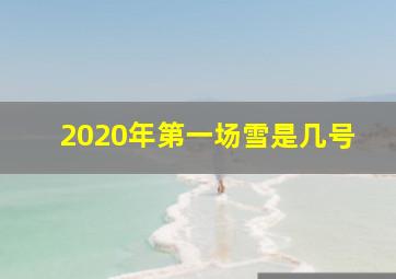 2020年第一场雪是几号