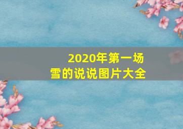 2020年第一场雪的说说图片大全