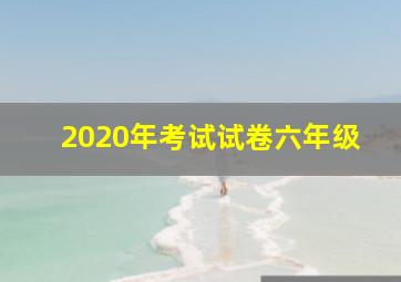 2020年考试试卷六年级