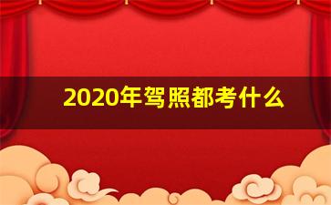 2020年驾照都考什么