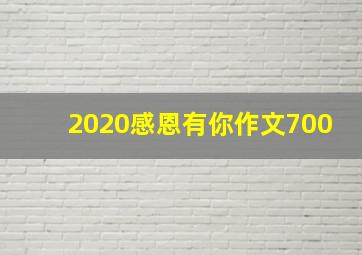 2020感恩有你作文700