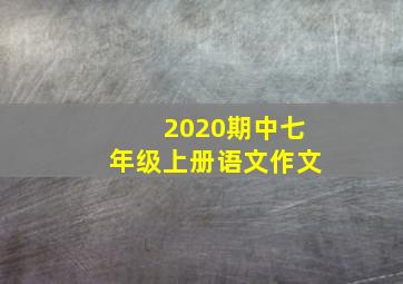 2020期中七年级上册语文作文