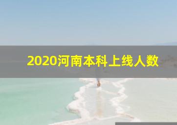 2020河南本科上线人数