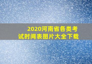 2020河南省各类考试时间表图片大全下载