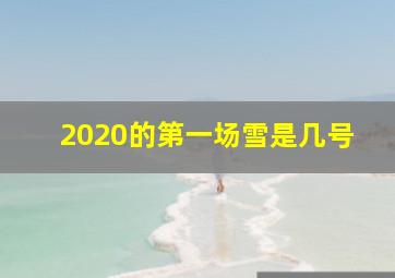 2020的第一场雪是几号