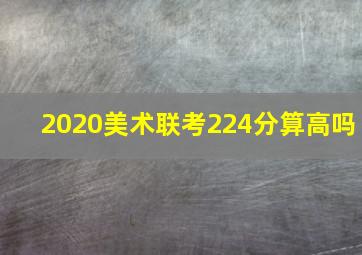 2020美术联考224分算高吗