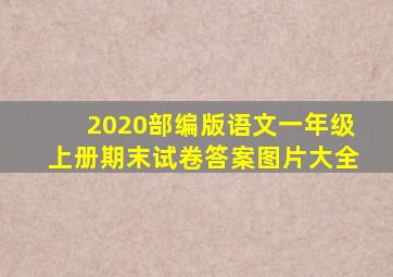 2020部编版语文一年级上册期末试卷答案图片大全