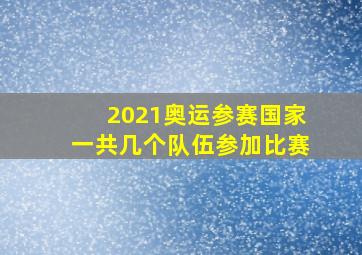 2021奥运参赛国家一共几个队伍参加比赛