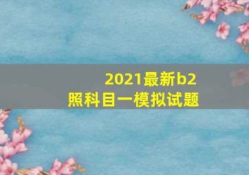 2021最新b2照科目一模拟试题