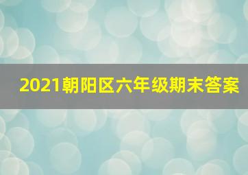 2021朝阳区六年级期末答案