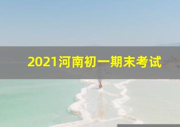 2021河南初一期末考试