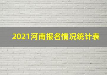 2021河南报名情况统计表