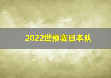 2022世预赛日本队