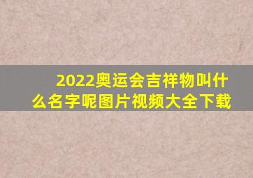 2022奥运会吉祥物叫什么名字呢图片视频大全下载