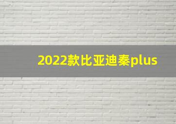 2022款比亚迪秦plus