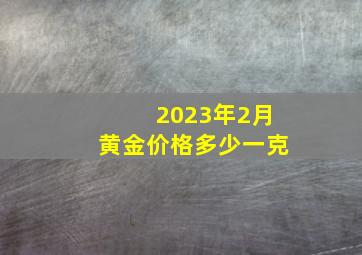 2023年2月黄金价格多少一克