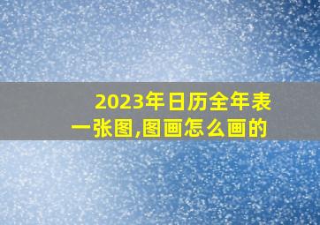 2023年日历全年表一张图,图画怎么画的