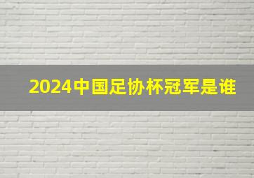 2024中国足协杯冠军是谁