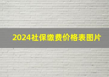 2024社保缴费价格表图片