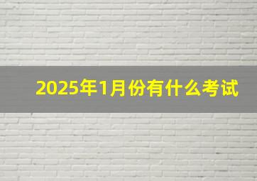 2025年1月份有什么考试