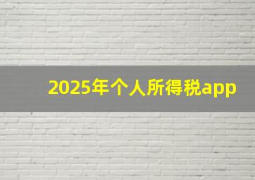 2025年个人所得税app