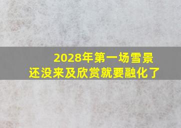 2028年第一场雪景还没来及欣赏就要融化了